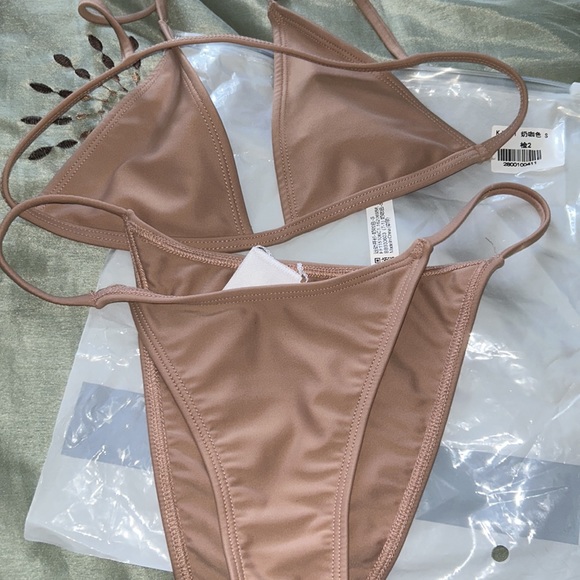 minimale animale lucid bikini top and bottoms in beyond bronzed - Picture 3 of 4